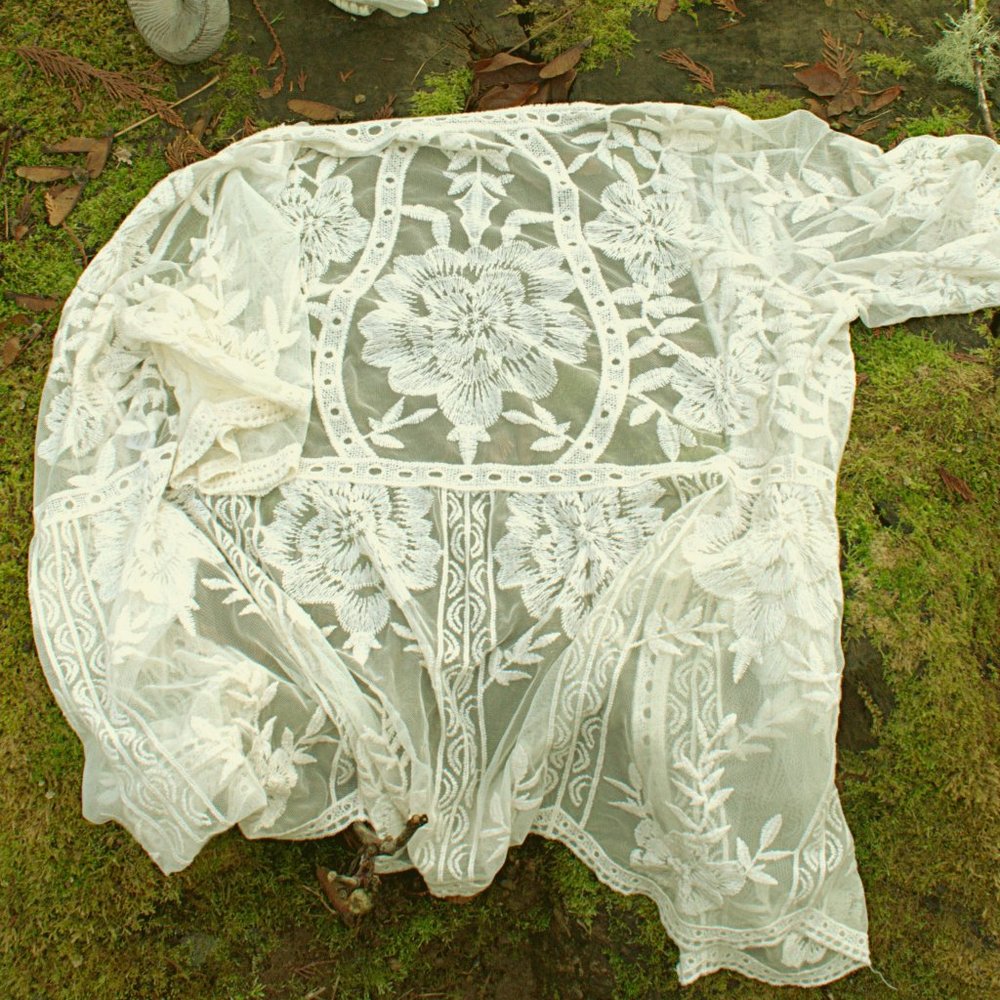 Cream Lace Cardigan